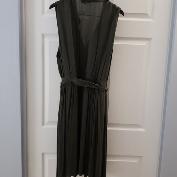 Additionelle 2X sleeveless khaki summer dress - Picture 2 of 11